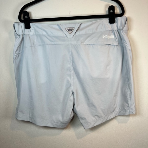 Columbia PFG Shorts Light Blue Performance Outdoors Nylon Pockets Size 16/36 in - Picture 6 of 13